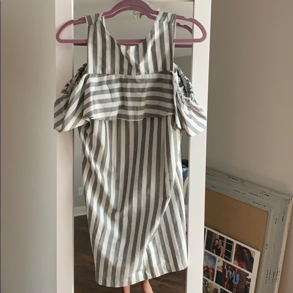 pin striped mini dress